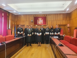 La nueva magistrada con la Sala de Gobierno